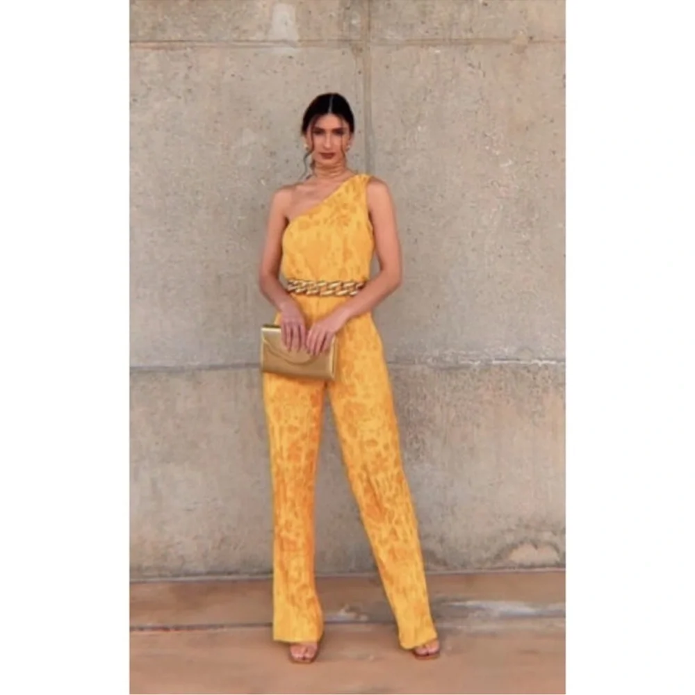 Sold———Zara jacquard jumpsuit - Picture 3 of 5